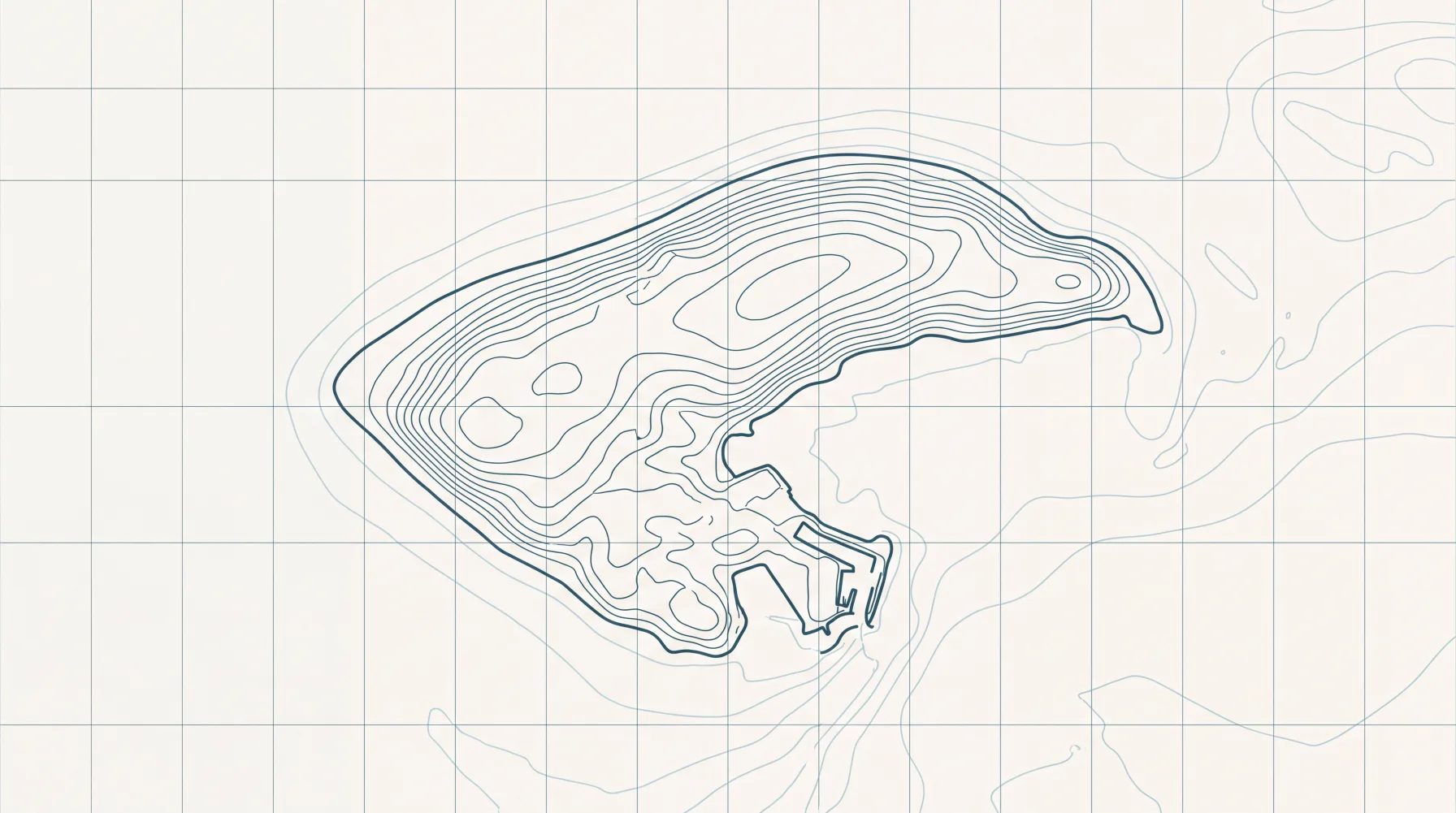 Höhenlinienkarte von Borkum